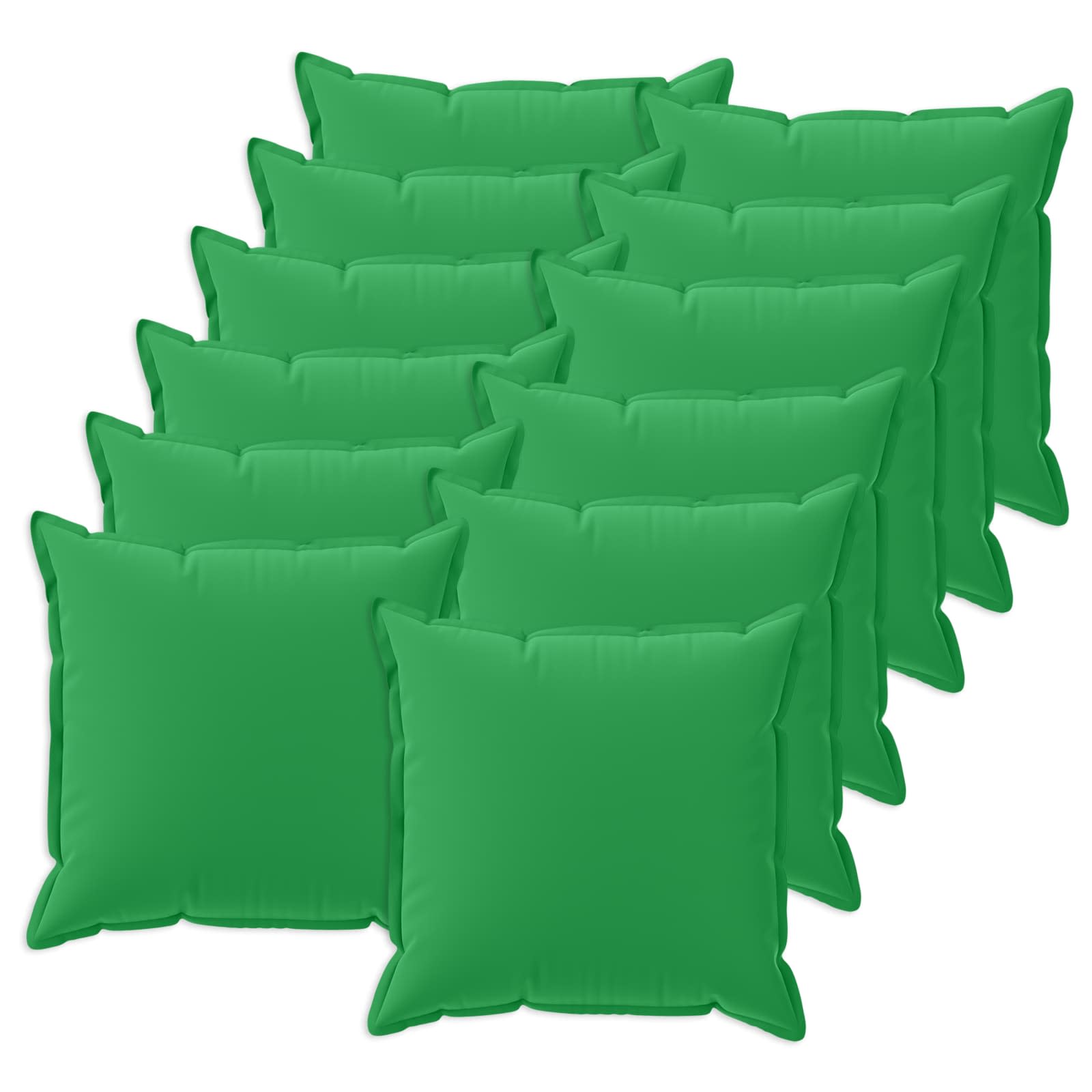 vidaXL Cushion Cover 12 pcs HOUTEN Green 50 x 50 cm Polyester 2