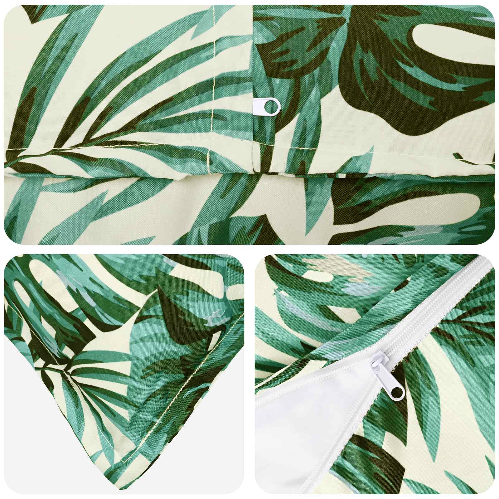 vidaXL Cushion Cover 12 pcs HOUTEN Leaf Pattern 50 x 50 cm Polyester 5