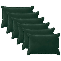 vidaXL Cushion Cover 6 pcs HOUTEN Dark Green 50 x 70 cm Velvet 2