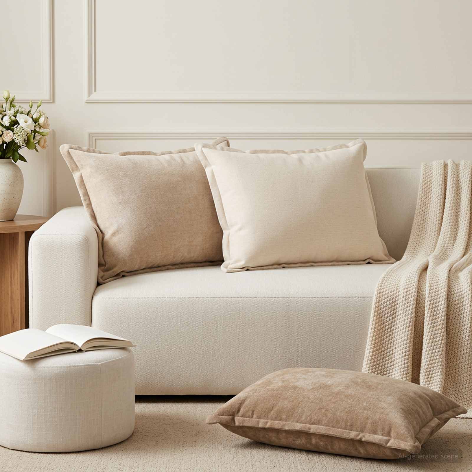 Cushion Cover HOUTEN Chenille Fabric