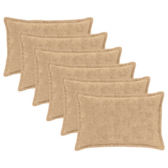 vidaXL Cushion Cover 6 pcs HOUTEN Cream 50 x 70 cm Faux Rabbit Fur 2