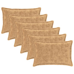 vidaXL Cushion Cover 6 pcs HOUTEN Taupe 50 x 70 cm Faux Rabbit Fur 2