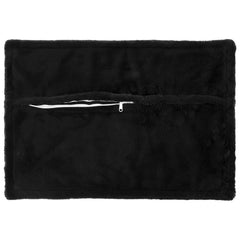 vidaXL Cushion Cover 6 pcs HOUTEN Black 50 x 70 cm Faux Rabbit Fur 4