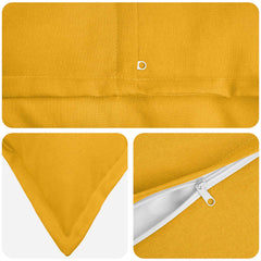 Cushion HOUTEN Light Yellow Faux Linen