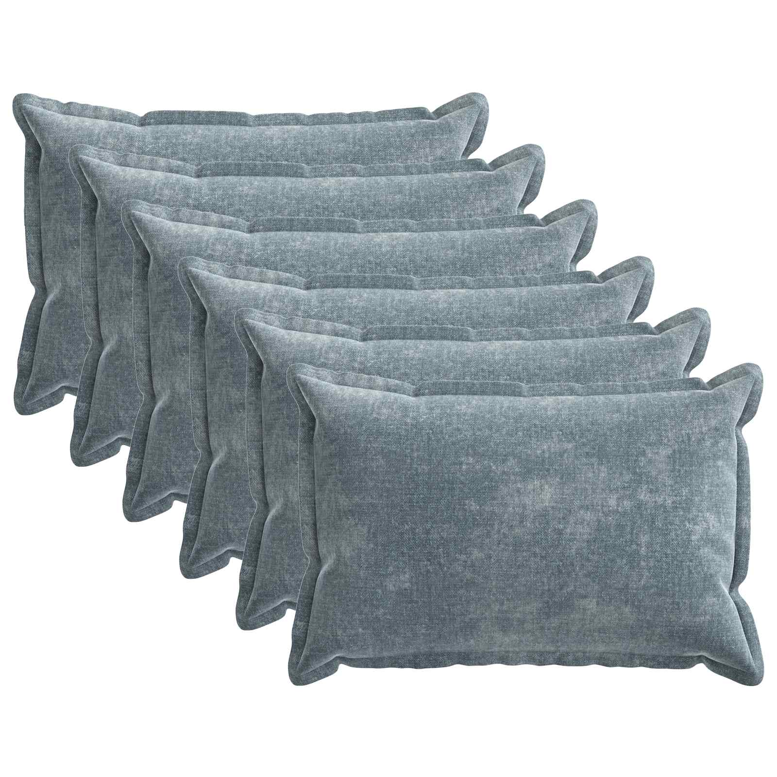 vidaXL Cushion Cover 6 pcs HOUTEN Light Blue 50 x 80 cm 2