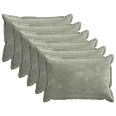 vidaXL Cushion Cover 6 pcs HOUTEN Green 50 x 80 cm Chenille Fabric 2