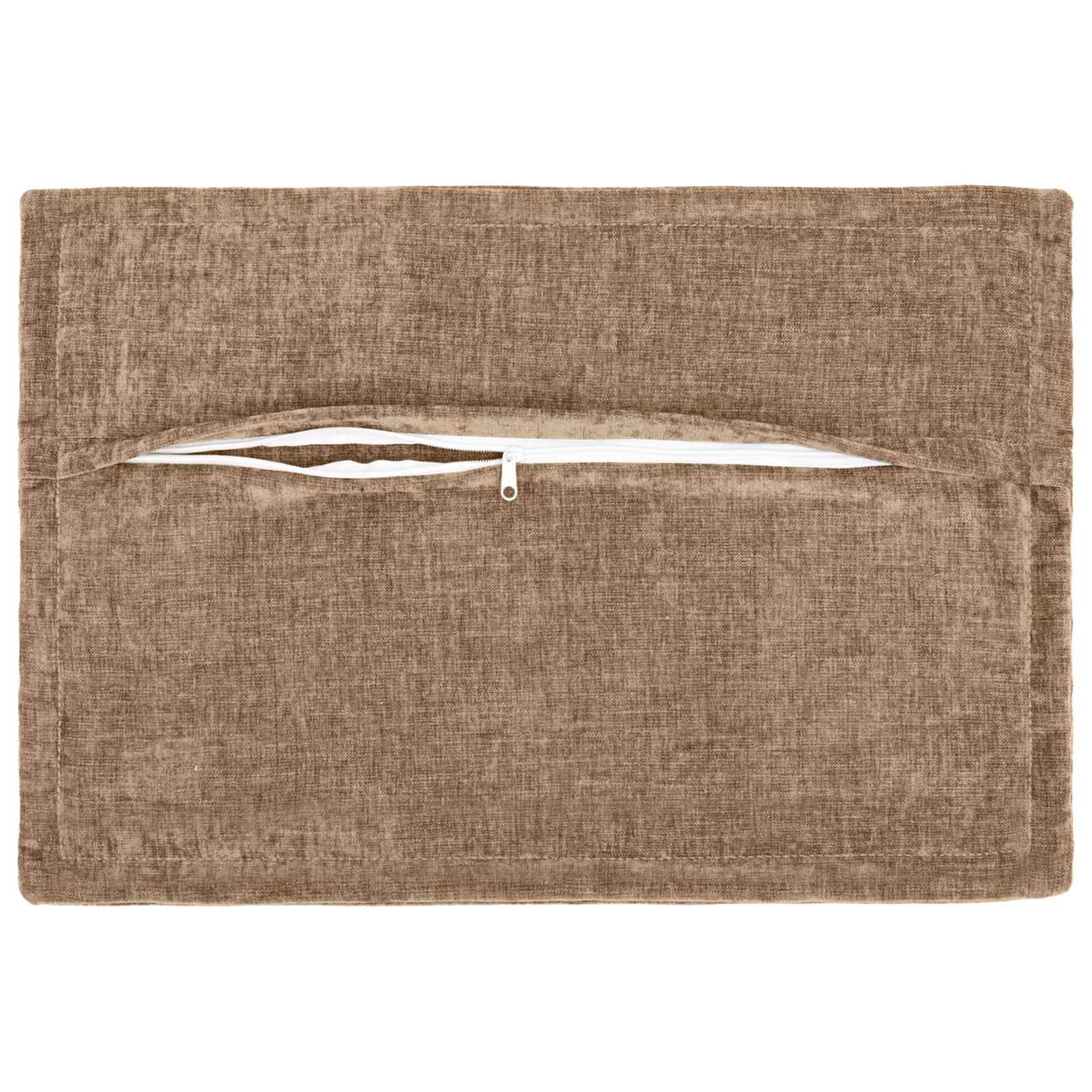 vidaXL Cushion Cover 6 pcs HOUTEN Brown 50 x 80 cm Chenille Fabric 4