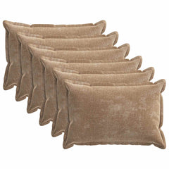 vidaXL Cushion Cover 6 pcs HOUTEN Brown 50 x 80 cm Chenille Fabric 2
