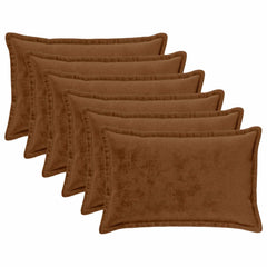vidaXL Cushion Cover 6 pcs HOUTEN Light Brown 50 x 80 cm Flannel 2