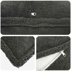 vidaXL Cushion Cover 6 pcs HOUTEN Dark Grey 55 x 55 cm Bouclé 4