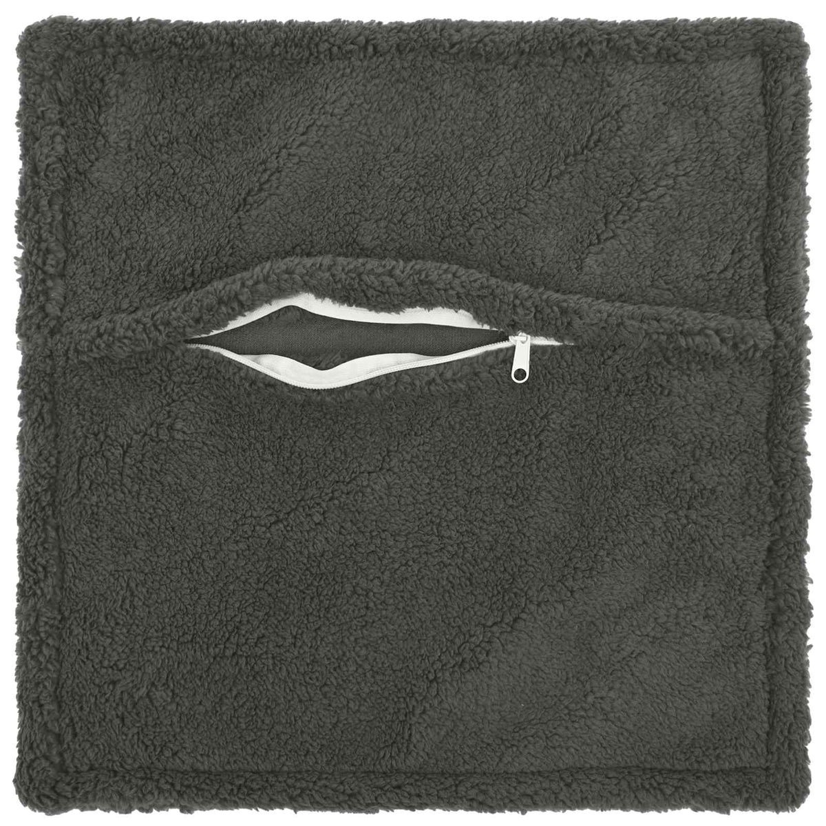 vidaXL Cushion Cover 6 pcs HOUTEN Dark Grey 55 x 55 cm Bouclé 3