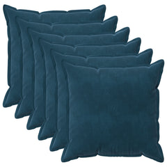 vidaXL Cushion Cover 6 pcs HOUTEN Blue 60 x 60 cm Velvet 2