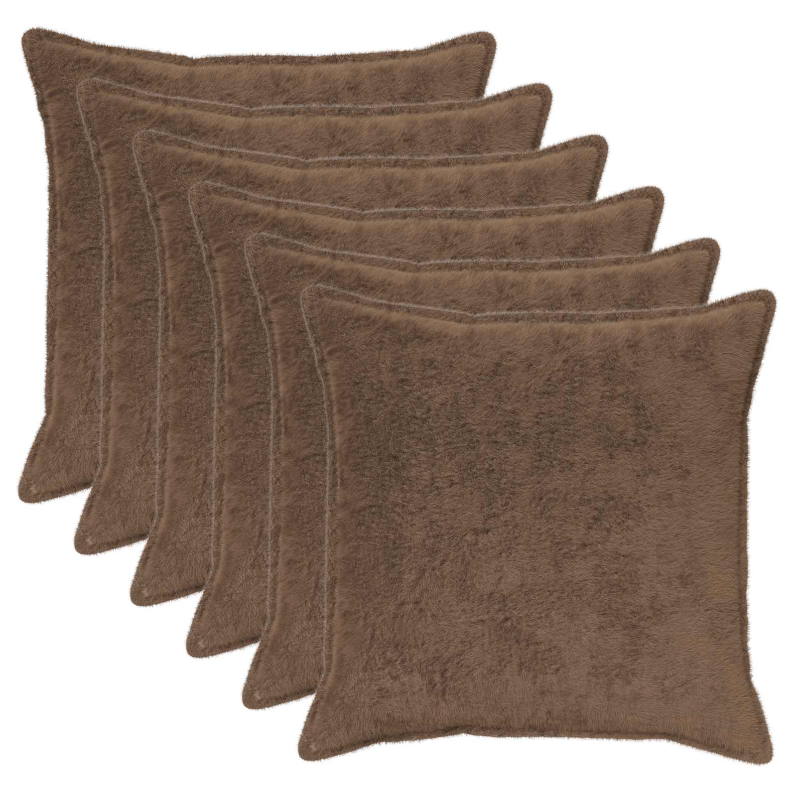 vidaXL Cushion Cover 6 pcs HOUTEN Light Brown 60 x 60 cm 2