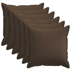 vidaXL Cushion Cover 6 pcs HOUTEN Taupe 65 x 65 cm Faux Linen 2