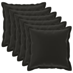 vidaXL Cushion Cover 6 pcs HOUTEN Black 65 x 65 cm Polyester 2