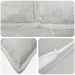 vidaXL Cushion Cover 6 pcs HOUTEN Light Grey 65 x 65 cm Flannel 5