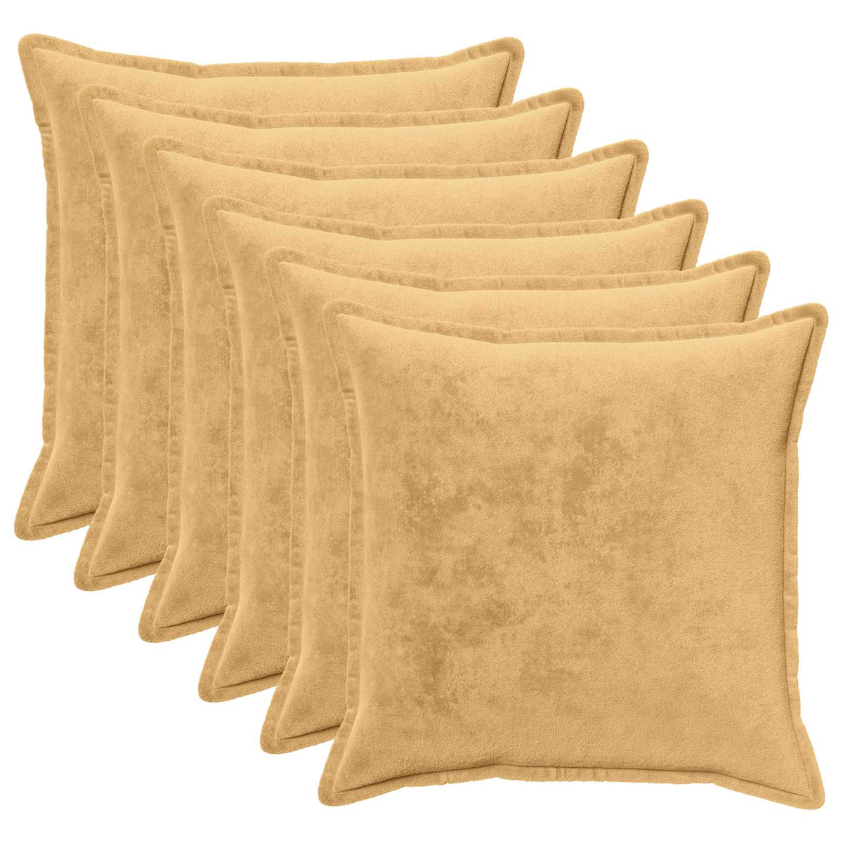 vidaXL Cushion Cover 6 pcs HOUTEN Taupe 65 x 65 cm Flannel 2