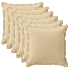 vidaXL Cushion Cover 6 pcs HOUTEN Beige 70 x 70 cm Polyester 2