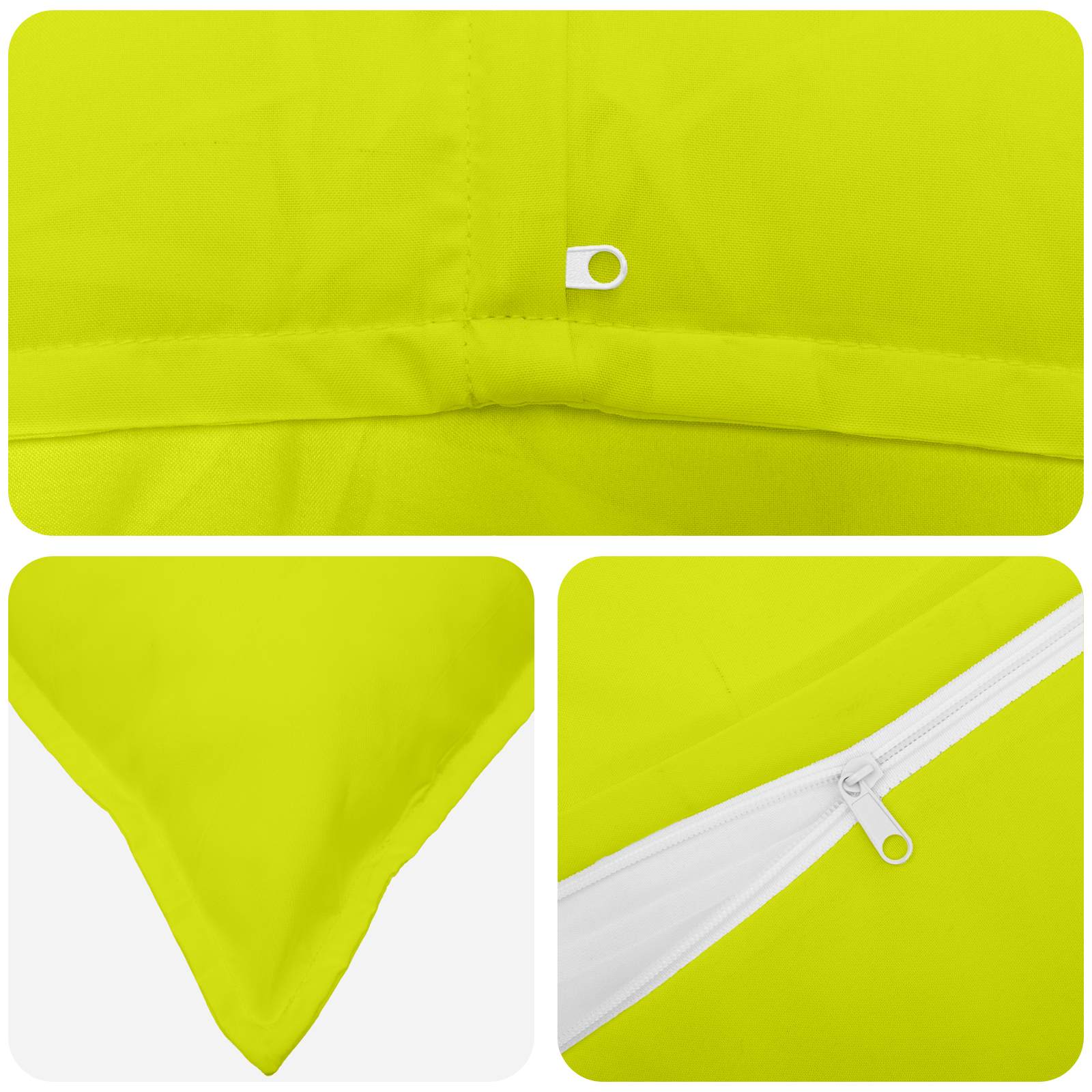 vidaXL Cushion Cover 6 pcs HOUTEN Bright Green 70 x 70 cm Polyester 5