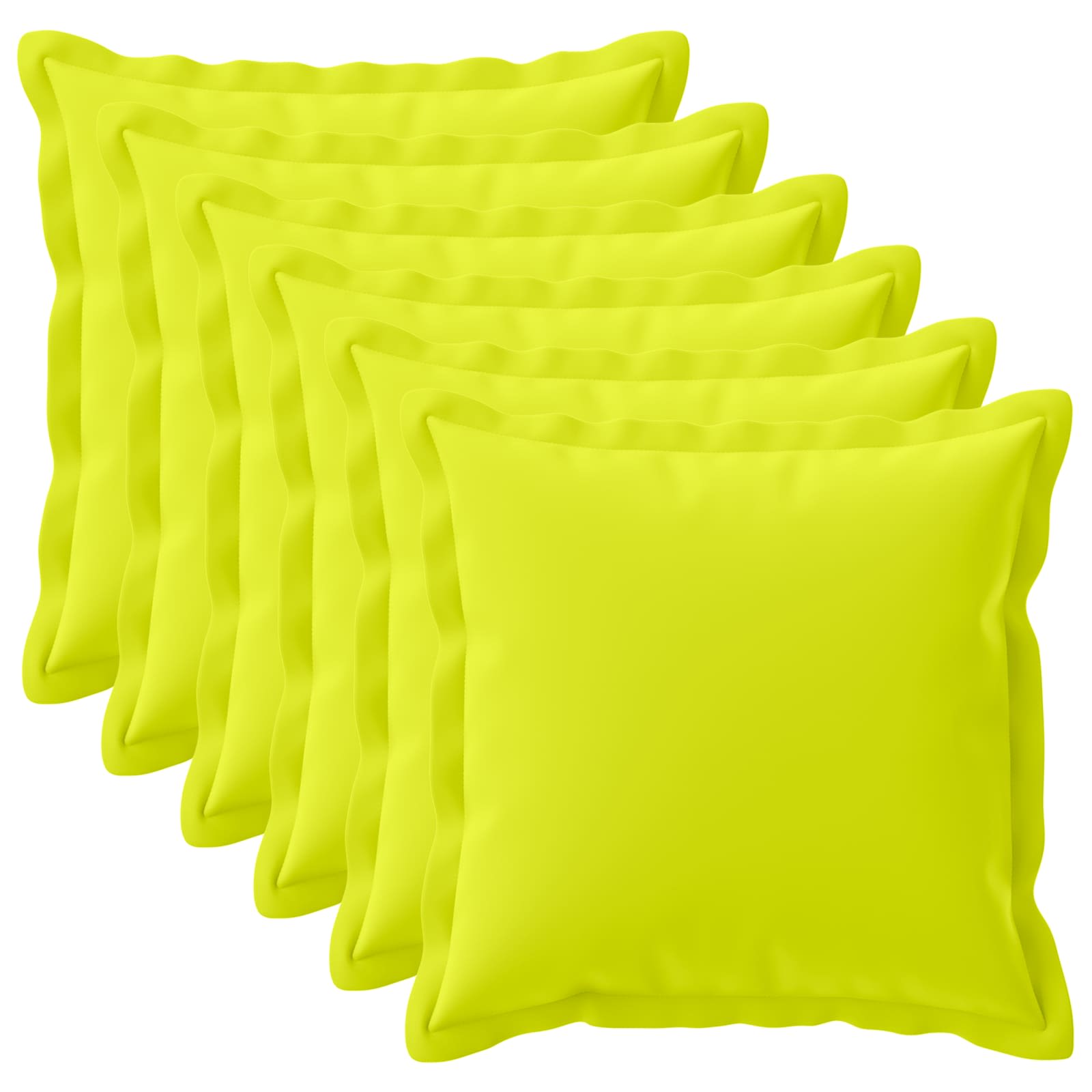 vidaXL Cushion Cover 6 pcs HOUTEN Bright Green 70 x 70 cm Polyester 2