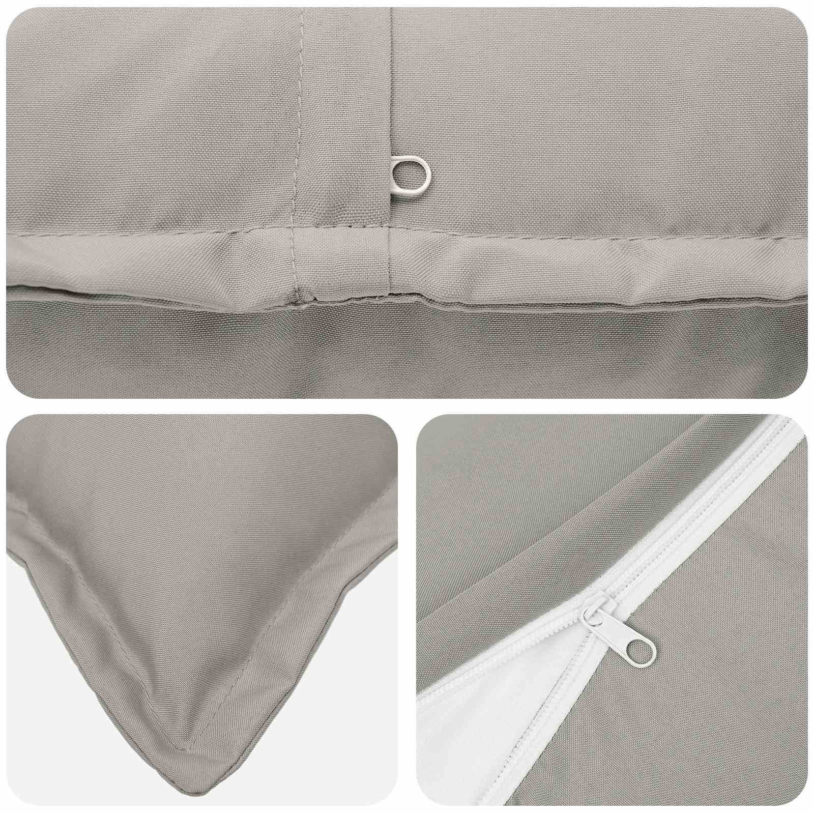 vidaXL Cushion Cover 6 pcs HOUTEN Grey 70 x 70 cm Polyester 5
