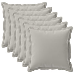 vidaXL Cushion Cover 6 pcs HOUTEN Grey 70 x 70 cm Polyester 2