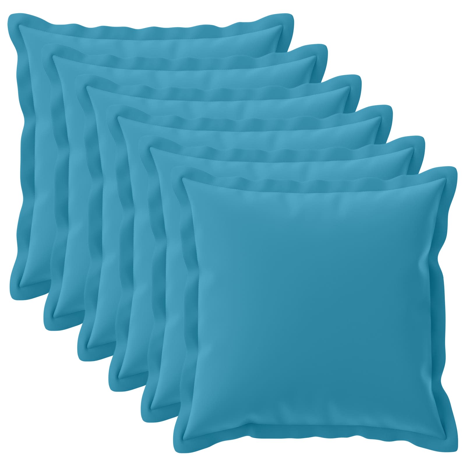 vidaXL Cushion Cover 6 pcs HOUTEN Light Blue 70 x 70 cm Polyester 2