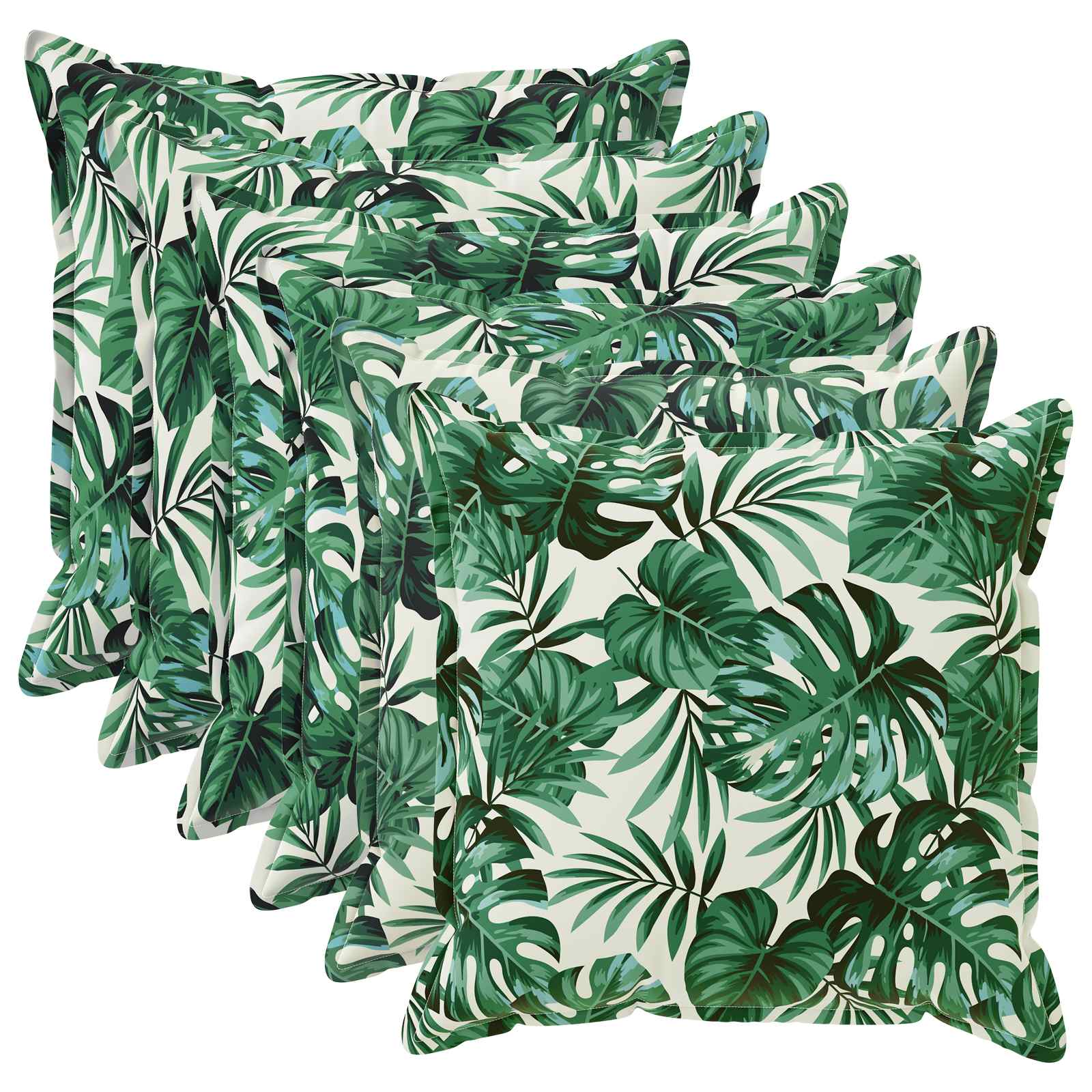 vidaXL Cushion Cover 6 pcs HOUTEN Leaf Pattern 70 x 70 cm Polyester 2