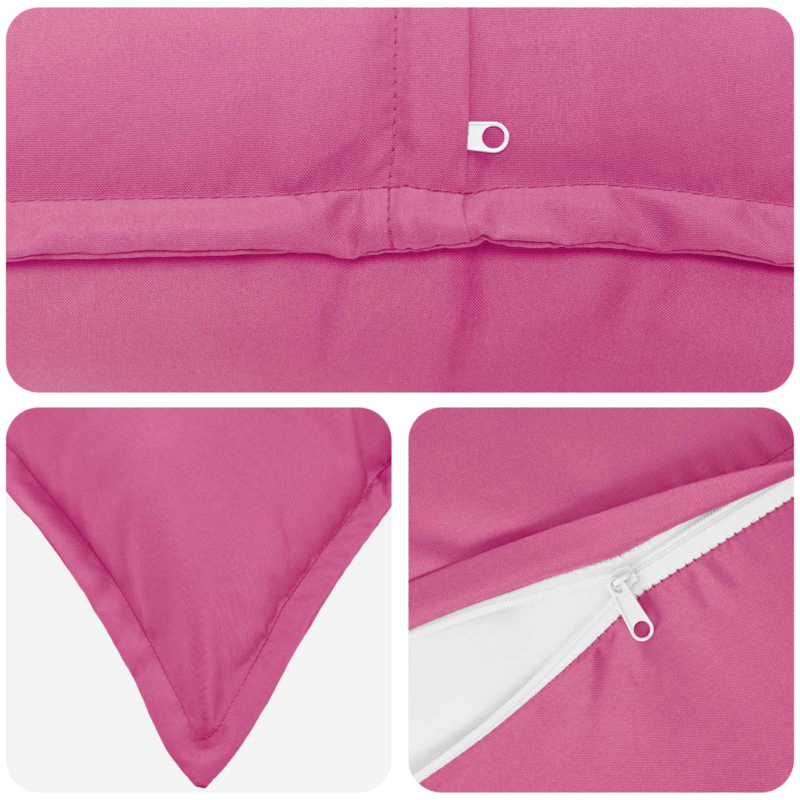 vidaXL Cushion Cover 6 pcs HOUTEN Pink 70 x 70 cm Polyester 5