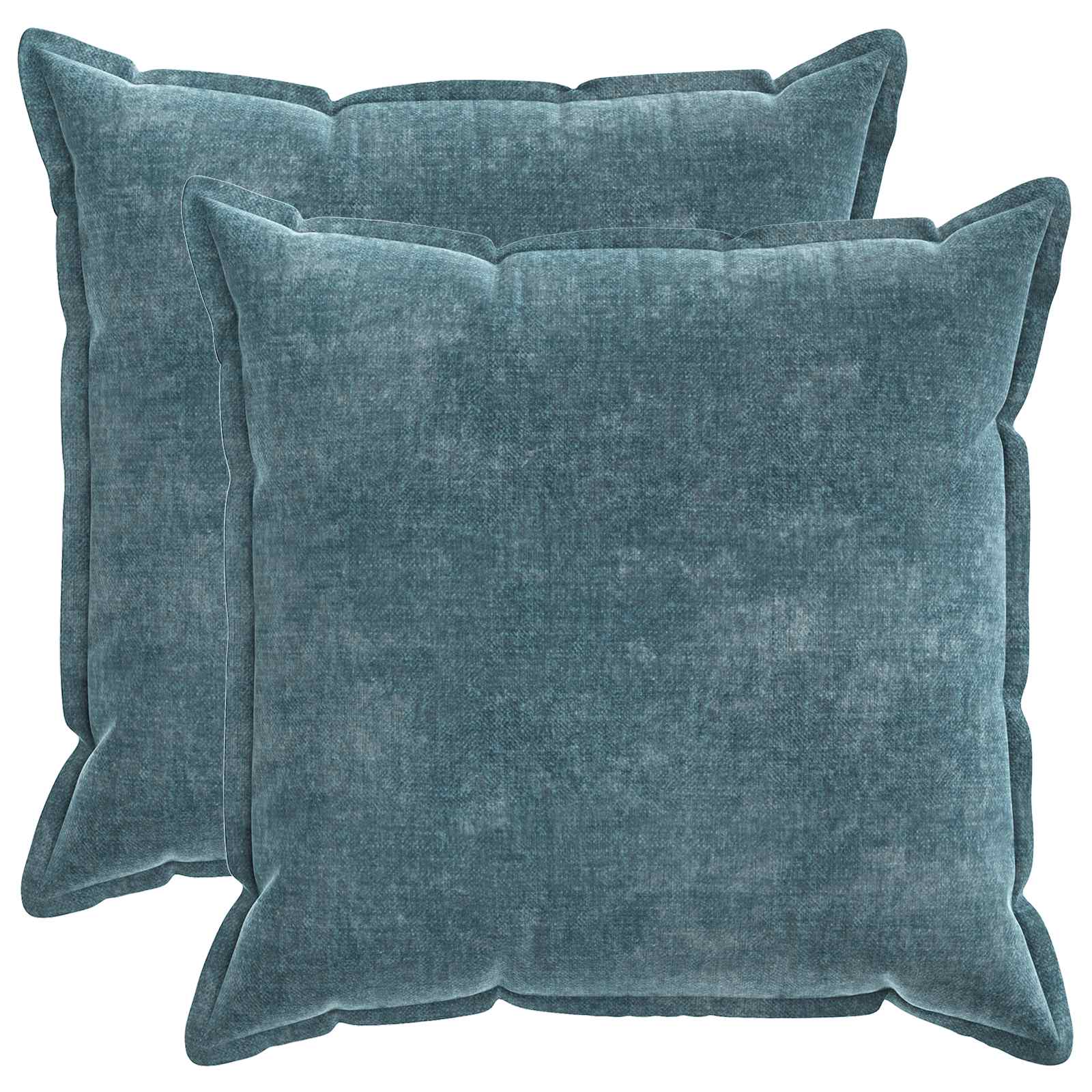 vidaXL Cushion Cover 2 pcs HOUTEN Blue 80 x 80 cm Chenille Fabric 2