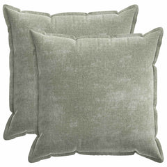 vidaXL Cushion Cover 2 pcs HOUTEN Green 80 x 80 cm Chenille Fabric 2
