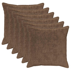 vidaXL Cushion Cover 6 pcs HOUTEN Light Brown 80 x 80 cm 2