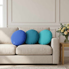 vidaXL Throw Pillow 6 pcs HEERLEN Royal Blue Dia. 40 cm Polyester 3