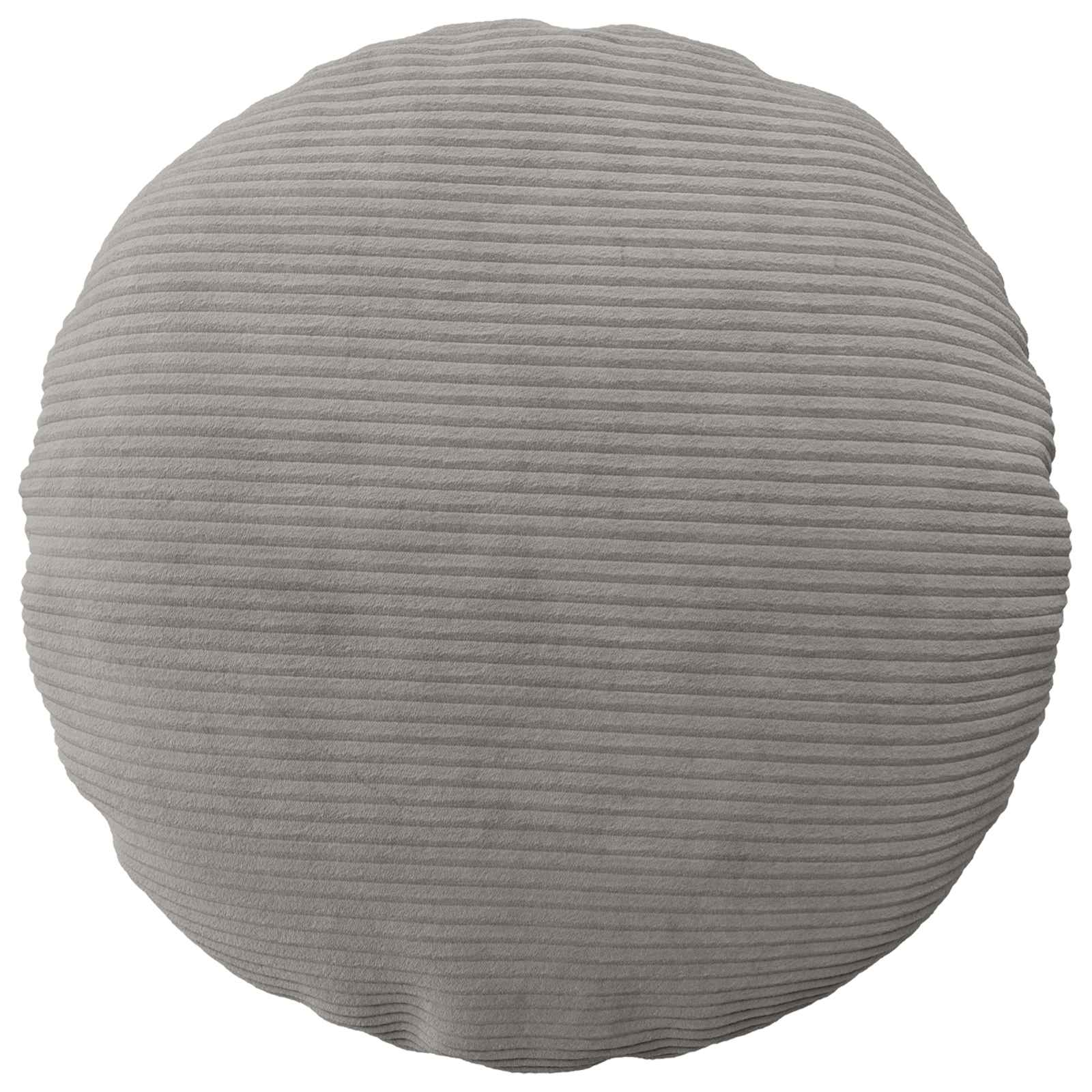 vidaXL Cushion Cover 6 pcs HEERLEN Light Grey Ø 50 cm Corduroy 2