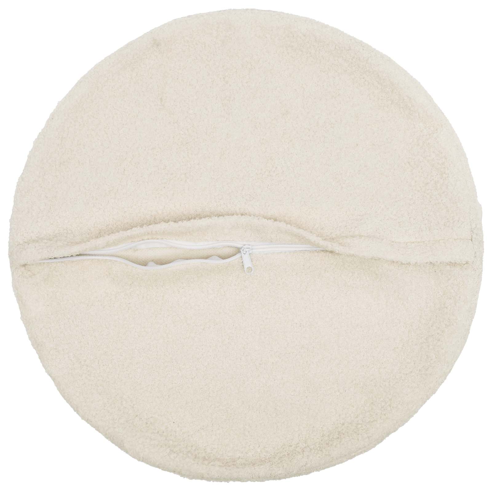 vidaXL Cushion Cover 6 pcs HEERLEN Cream Ø 50 cm Bouclé 3