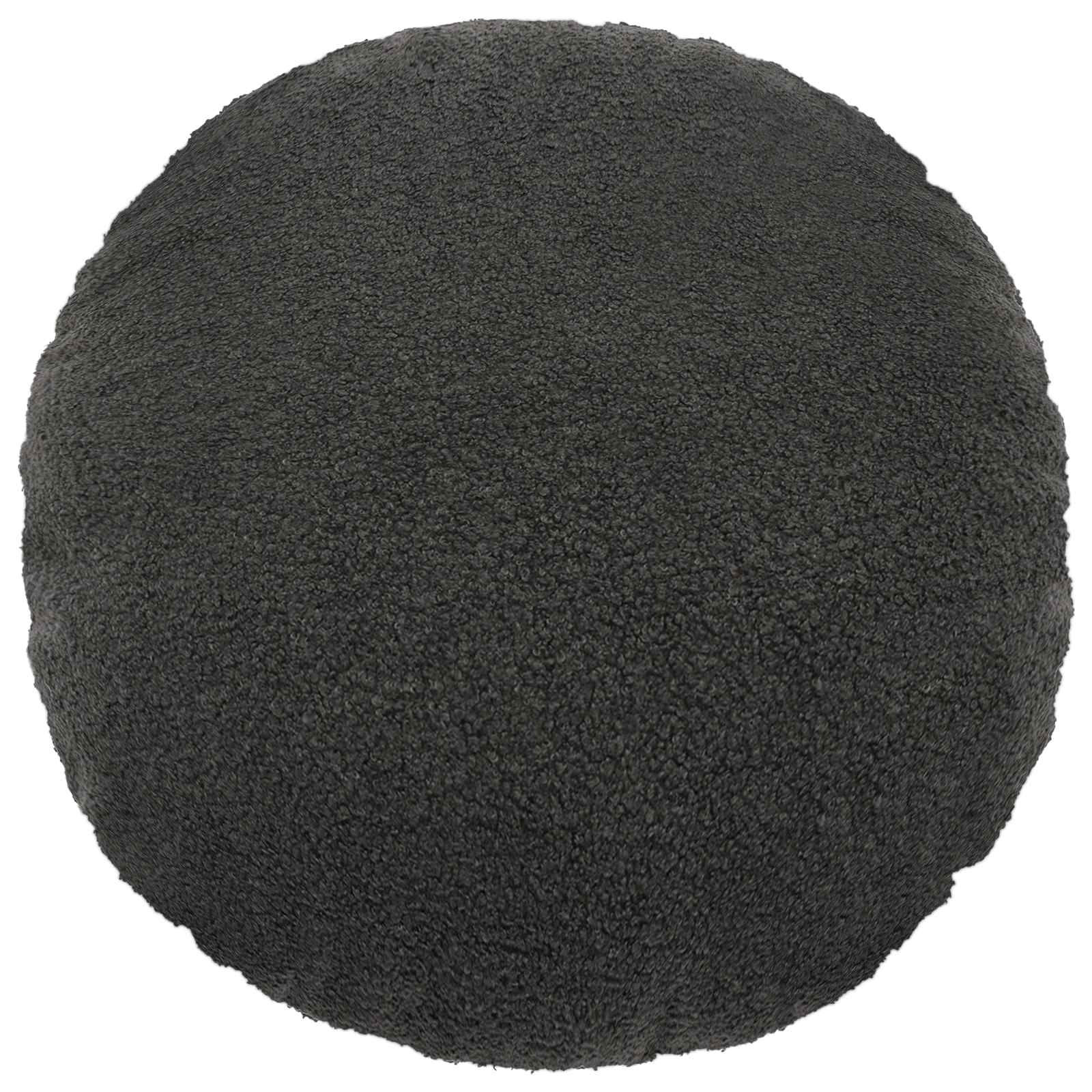 vidaXL Cushion Cover 6 pcs HEERLEN Dark Grey Ø 50 cm Bouclé 2