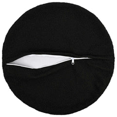 vidaXL Cushion Cover 6 pcs HEERLEN Black Ø 50 cm Bouclé 3