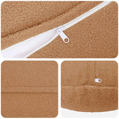 vidaXL Cushion Cover 6 pcs HEERLEN Beige Ø 50 cm Bouclé 4