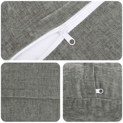 vidaXL Cushion Cover 6 pcs HEERLEN Dark Grey Ø 50 cm Chenille Fabric 6