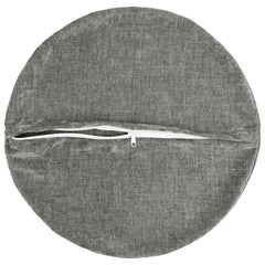 vidaXL Cushion Cover 6 pcs HEERLEN Dark Grey Ø 50 cm Chenille Fabric 5