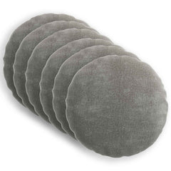vidaXL Cushion Cover 6 pcs HEERLEN Dark Grey Ø 50 cm Chenille Fabric 2
