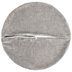 vidaXL Cushion Cover 6 pcs HEERLEN Light Grey Ø 50 cm Chenille Fabric 5