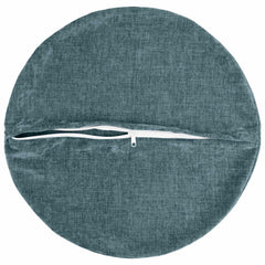 vidaXL Cushion Cover 6 pcs HEERLEN Blue Ø 50 cm Chenille Fabric 5