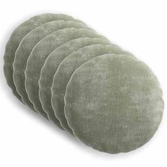 vidaXL Cushion Cover 6 pcs HEERLEN Green Ø 50 cm Chenille Fabric 2