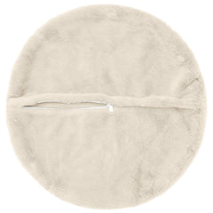 vidaXL Cushion Cover 6 pcs HEERLEN White Ø 60 cm Faux Rabbit Fur 4