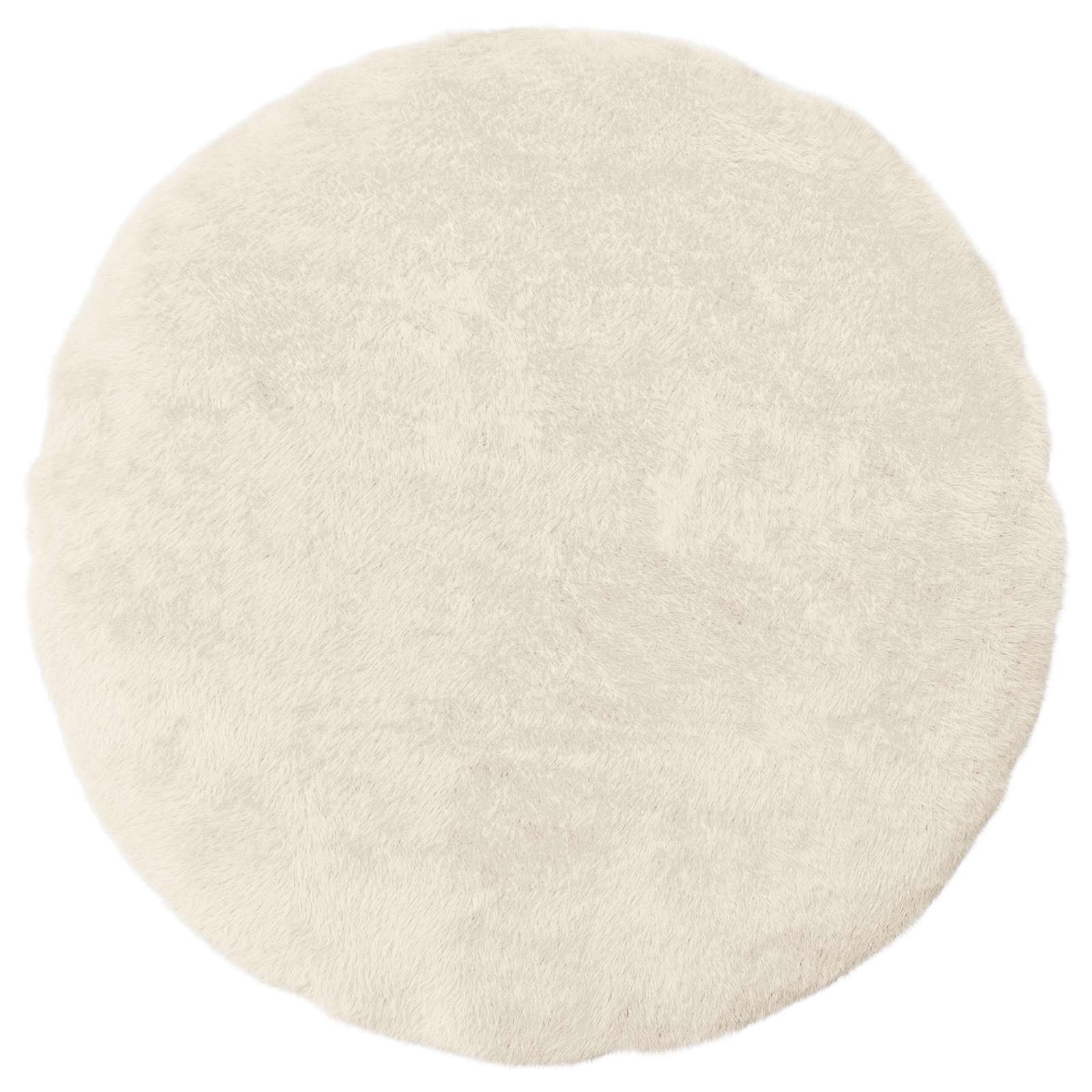 vidaXL Cushion Cover 6 pcs HEERLEN White Ø 60 cm Faux Rabbit Fur 3