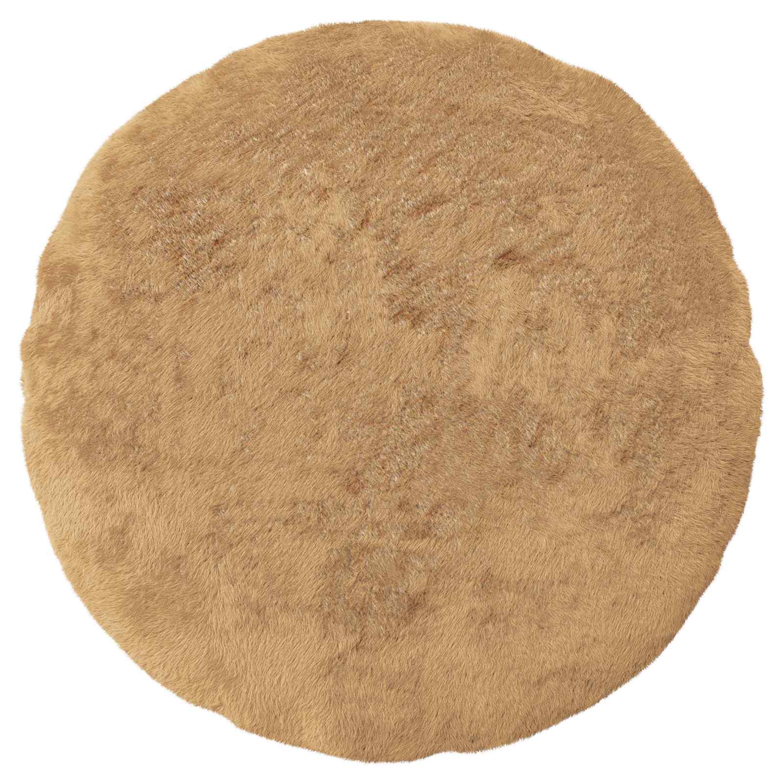 vidaXL Cushion Cover 6 pcs HEERLEN Taupe Ø 60 cm Faux Rabbit Fur 3