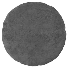 vidaXL Cushion Cover 6 pcs HEERLEN Dark Grey Ø 60 cm Faux Rabbit Fur 3
