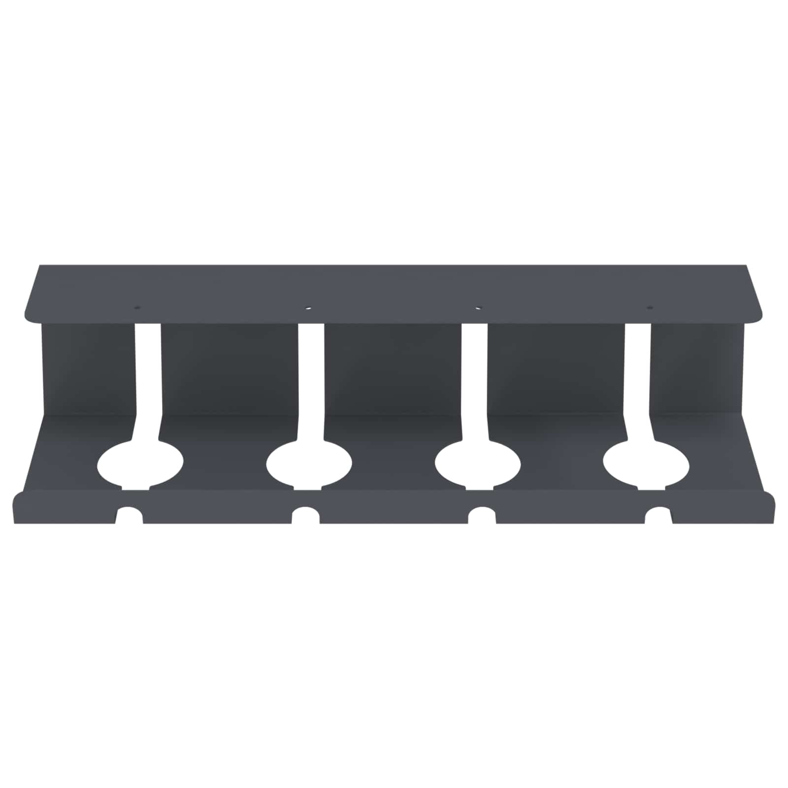 vidaXL Under Desk Cable Management Tray 2 pcs Anthracite 5