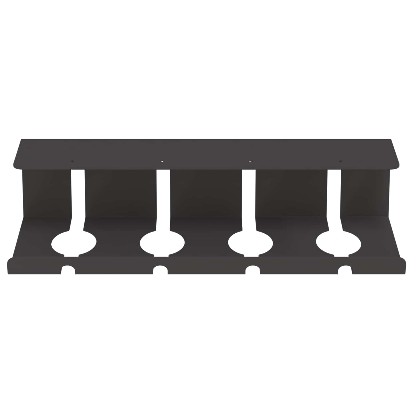 vidaXL Under Desk Cable Management Tray 2 pcs Black 43 x 12 x 10 cm 5